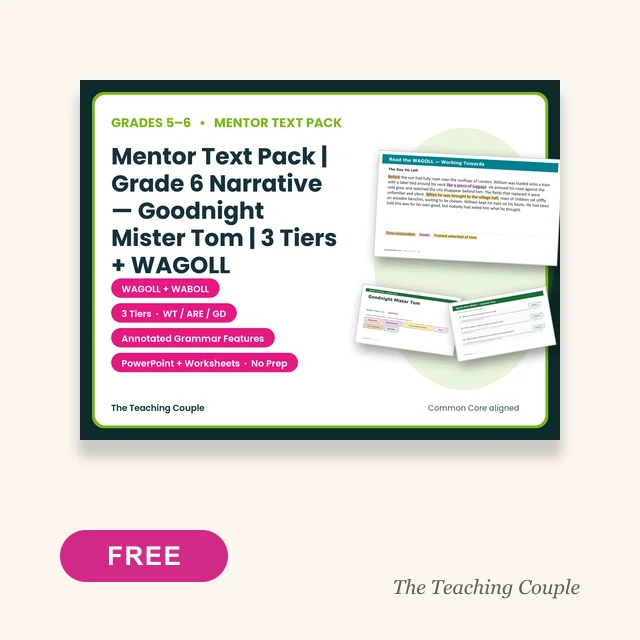 The WAGOLL Writing Pack — Goodnight Mister Tom