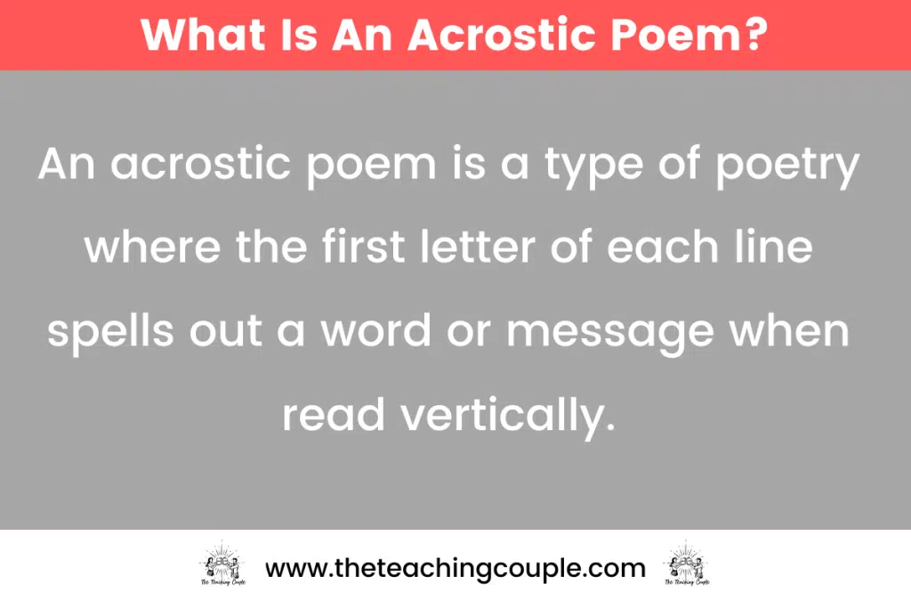 what is an acrostic poem