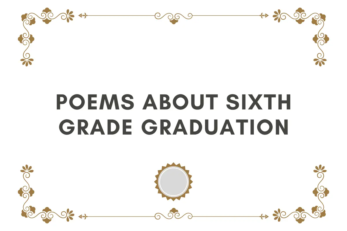 Poems About Sixth Grade Graduation