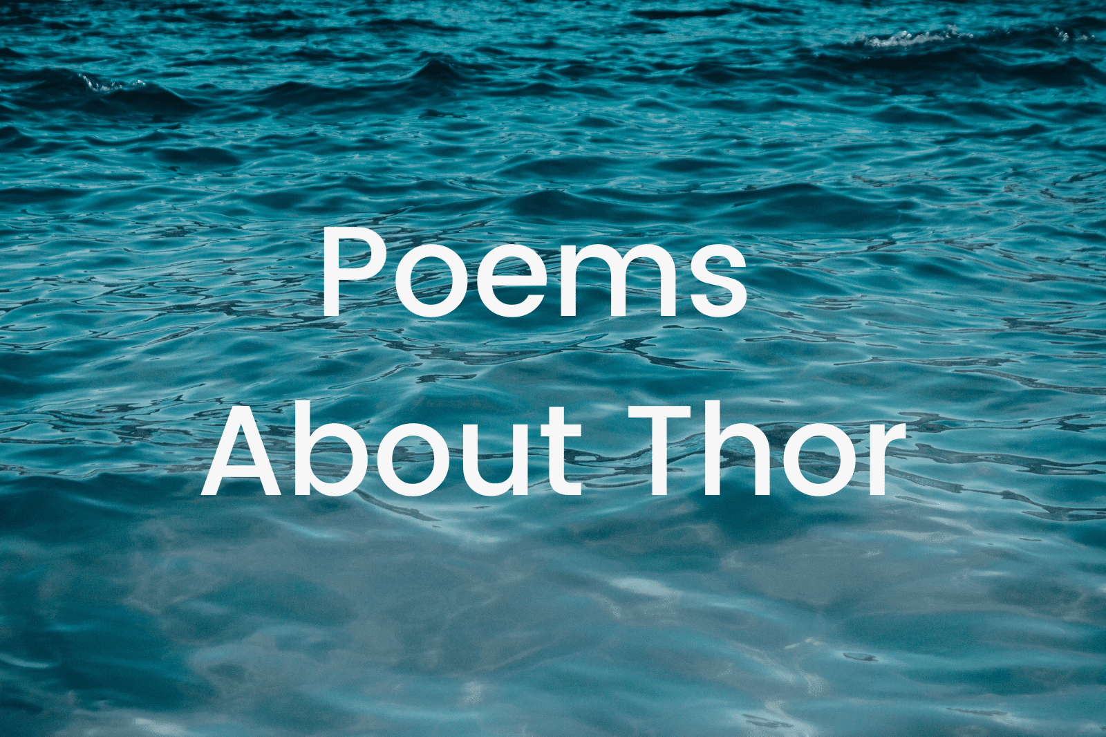 Poems About Thor