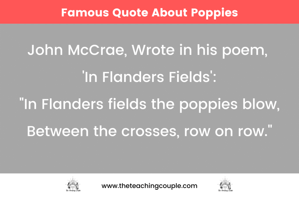 Famous Quote About Poppies