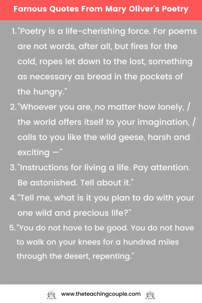 Famous quotes from Mary Oliver