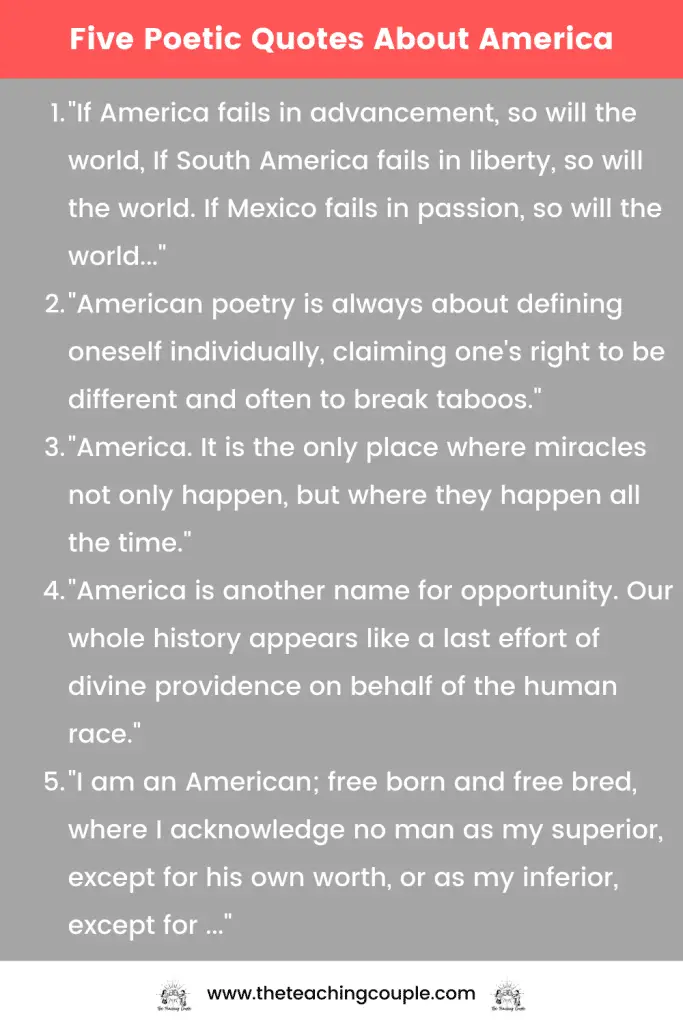 Five Poetic Quotes About America