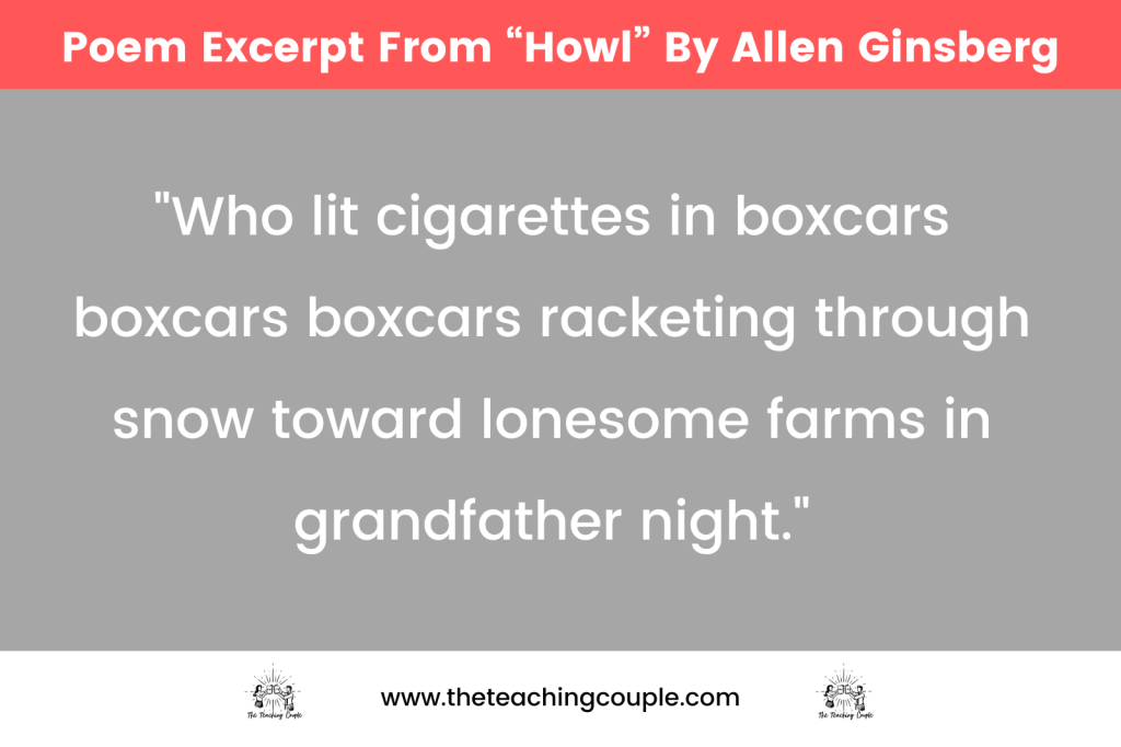 Poem Excerpt From “Howl” By Allen Ginsberg