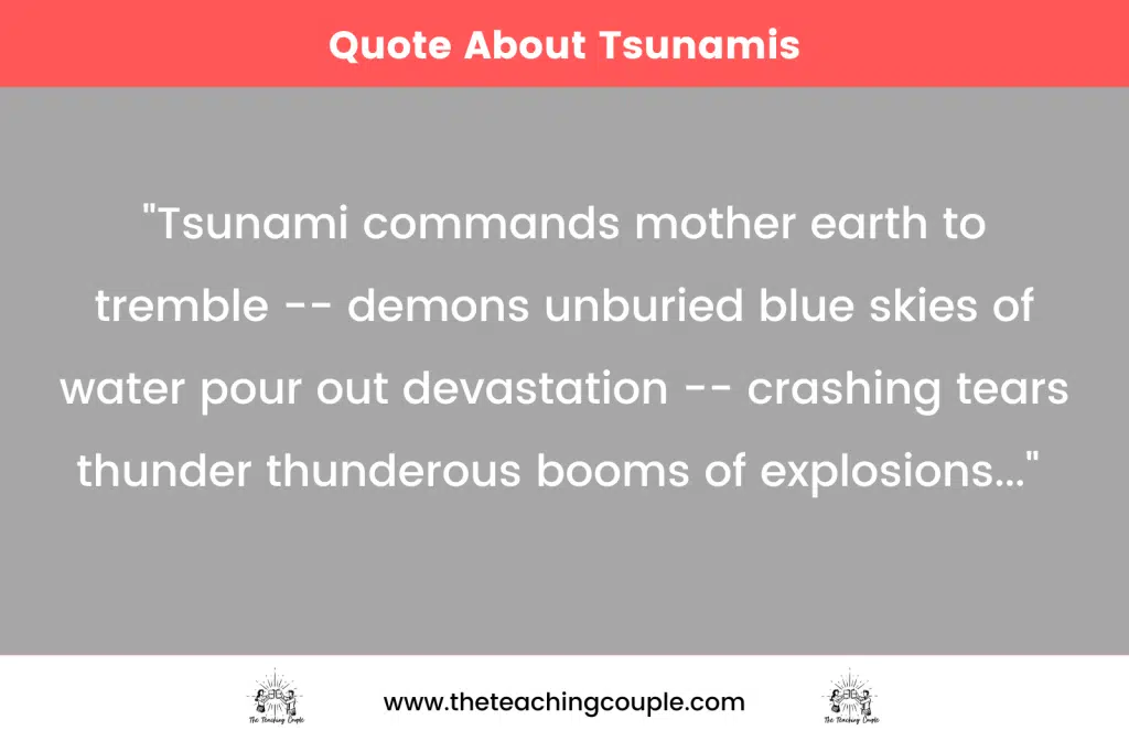 Quote About Tsunamis