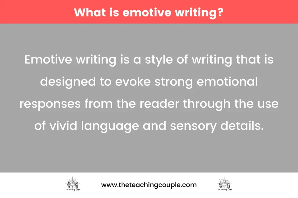 what is emotive writing