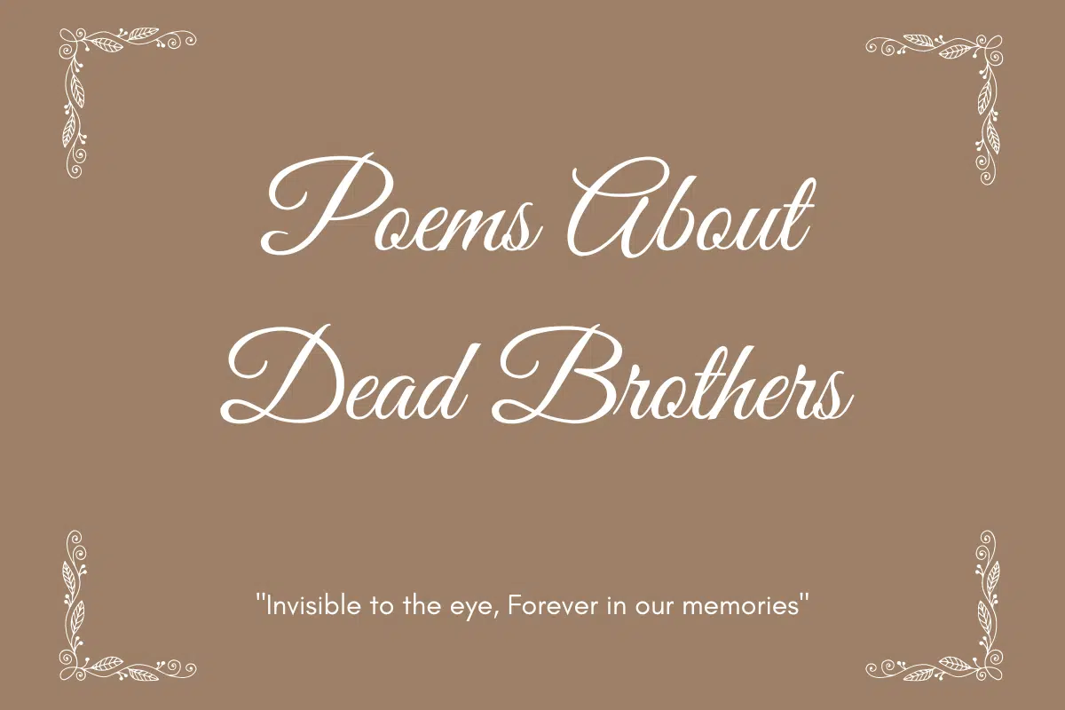 Poems About Dead Brothers